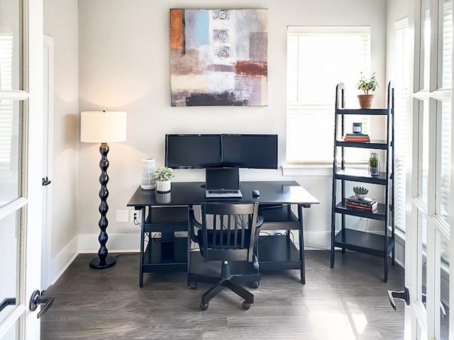 1432 Cannon Ln, Cave Springs, AR 72718 - office area featuring healthy amount of natural light and wood finished floors