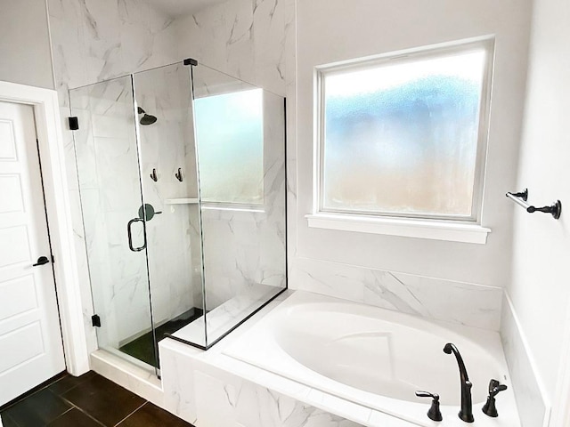 1432 Cannon Ln, Cave Springs, AR 72718 - full bathroom featuring a garden tub and a marble finish shower