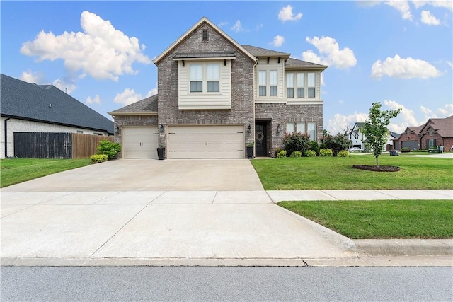 1432 Cannon Ln, Cave Springs, AR 72718 - view of front of home with driveway, an attached garage, stone siding, and brick siding