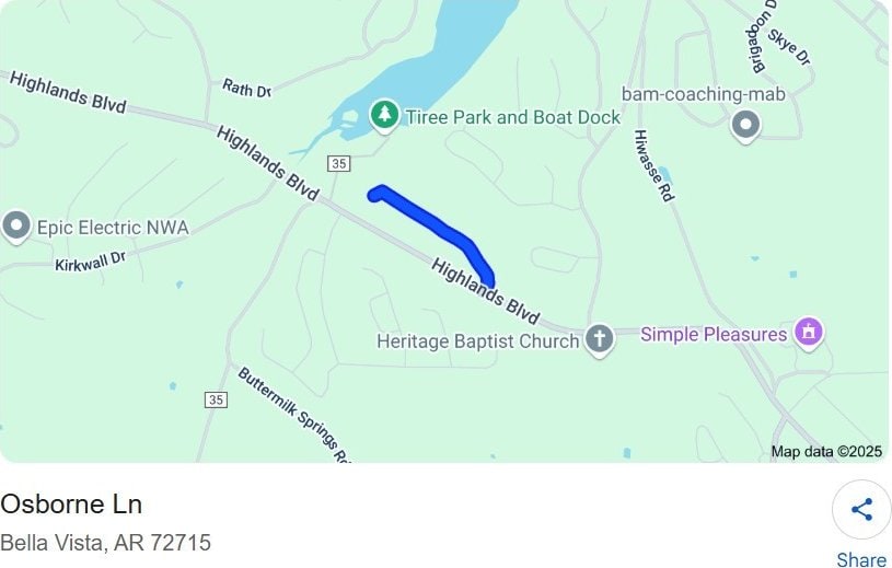 L25B1TIREESUB Osborne Ln, Bella Vista, AR 72715