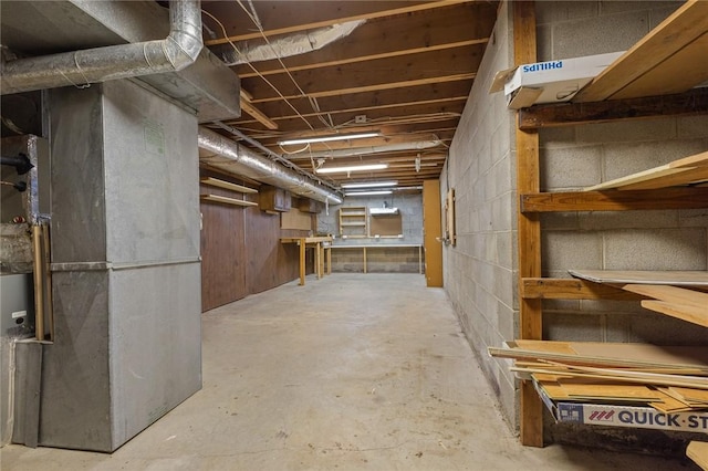 24 Meadow Lark Ln, Harrison, AR 72601 - unfinished basement with concrete block wall