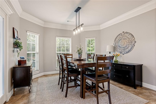 2314 S Mont Blanc Ave, Rogers, AR 72758 - dining space with crown molding and baseboards