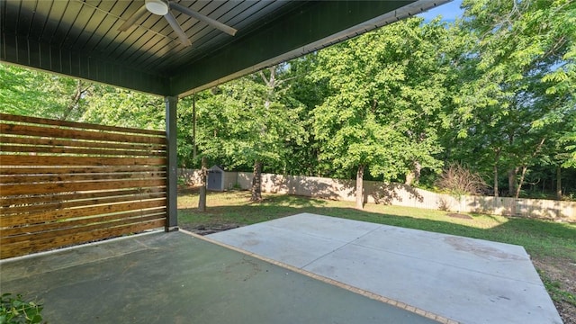 694 Bison Run St, Farmington, AR 72730 - view of patio / terrace featuring a ceiling fan
