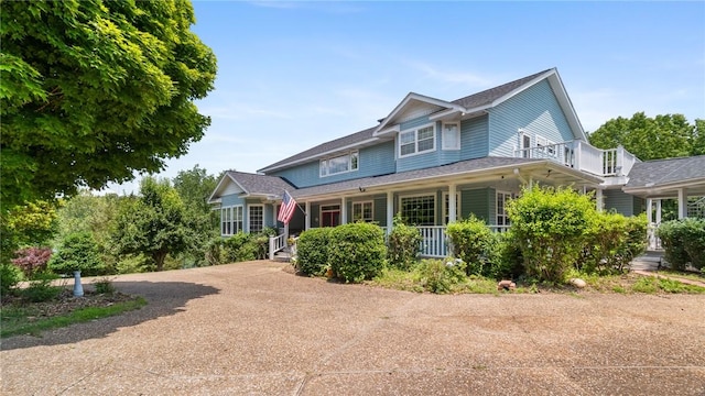 14559 Zimmerman Ln, Rogers, AR 72756 - view of front of property with a porch and a balcony