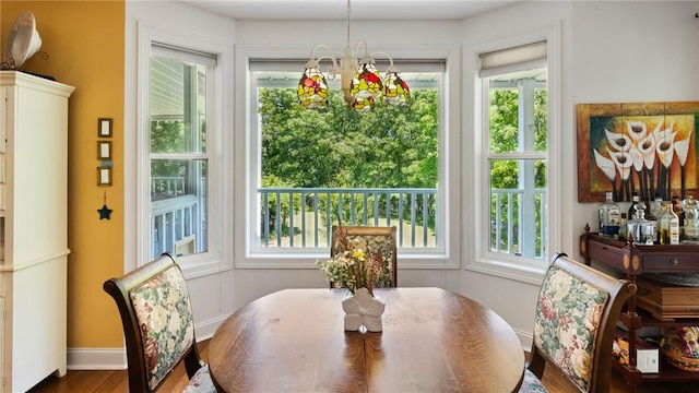 14559 Zimmerman Ln, Rogers, AR 72756 - dining room with a chandelier and healthy amount of natural light