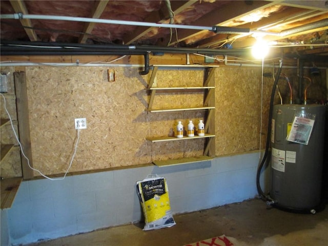 9 Rancho Vista Ln, Holiday Island, AR 72631 - unfinished basement with electric water heater