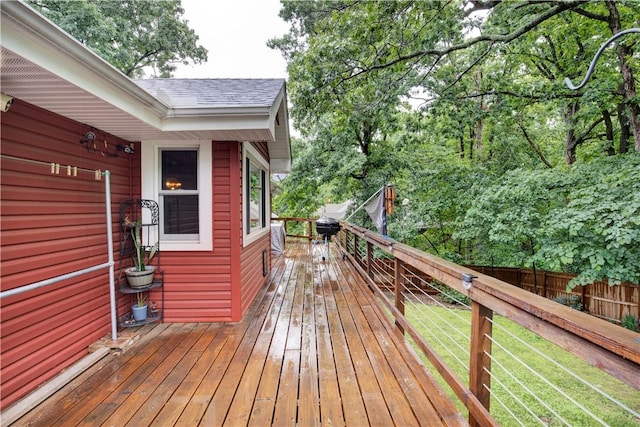 4 Branchwood Ln, Bella Vista, AR 72715 - wooden terrace featuring a fenced backyard