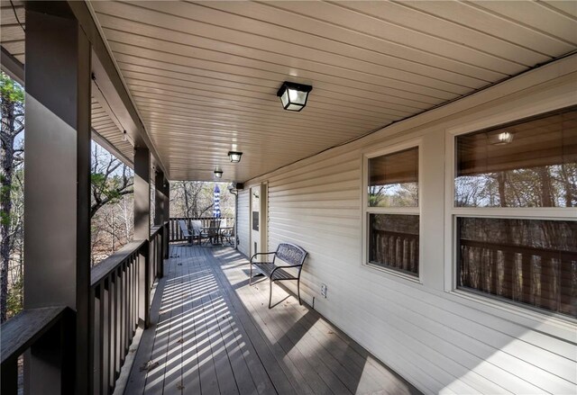 2480 N Saint Andrews Dr, Kansas, OK 74347 - view of wooden porch