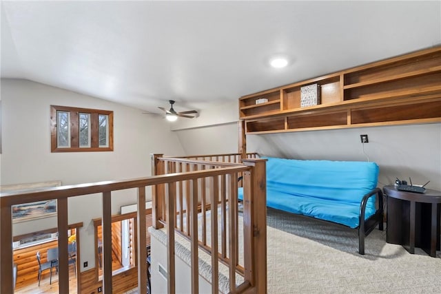2480 N Saint Andrews Dr, Kansas, OK 74347 - bedroom featuring vaulted ceiling, carpet flooring, and recessed lighting