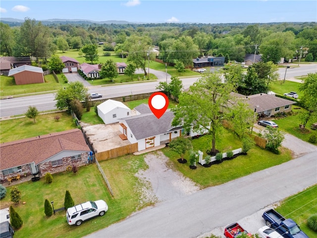1089 Elway Dr, Springdale, AR 72764 - aerial perspective of suburban area with a heavily wooded area