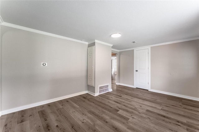 2182 Shumate, Springdale, AR 72762 - spare room with baseboards, wood finished floors, and ornamental molding