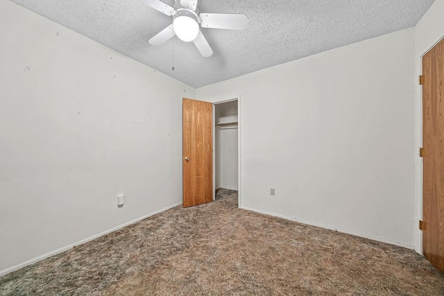 634 Orchard View Ests, Alma, AR 72921 - unfurnished bedroom featuring a textured ceiling, carpet floors, and ceiling fan