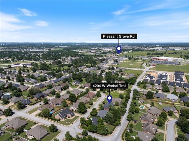 4204 Warbal Trl, Rogers, AR 72758 - aerial view of property and surrounding area
