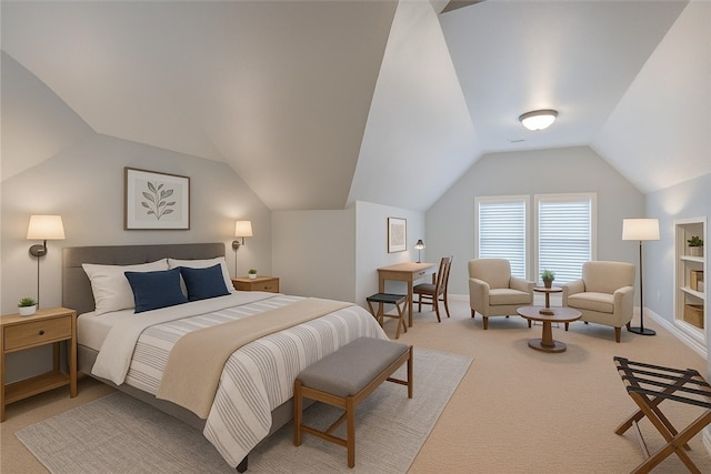 4204 Warbal Trl, Rogers, AR 72758 - bedroom featuring light carpet and vaulted ceiling