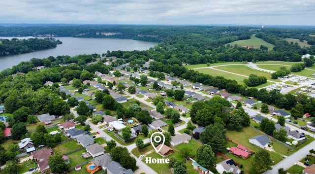 20640 Hillcrest Dr, Springdale, AR 72764 - aerial perspective of suburban area featuring a large body of water and a forest