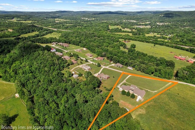 815 James Pl, West Fork, AR 72774 - aerial view of property's location featuring property boundaries highlighted and a heavily wooded area