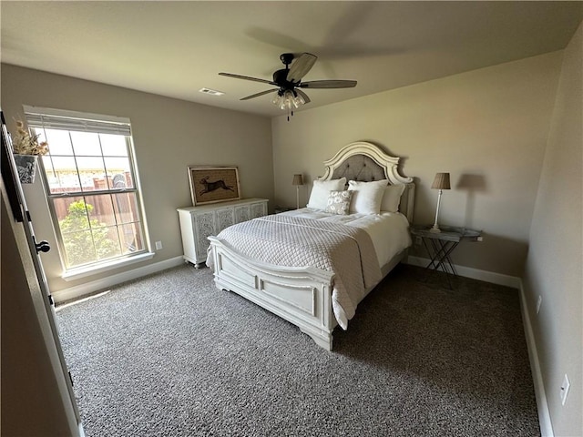 400 Fox Cir, Pea Ridge, AR 72751 - bedroom with carpet, a ceiling fan, and baseboards