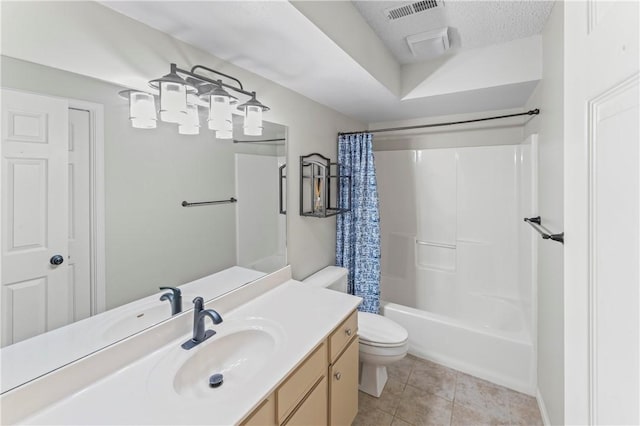 350 S Wildwood Dr Unit C15, Branson, MO 65616 - full bathroom featuring toilet, vanity, shower / tub combo, and tile patterned floors