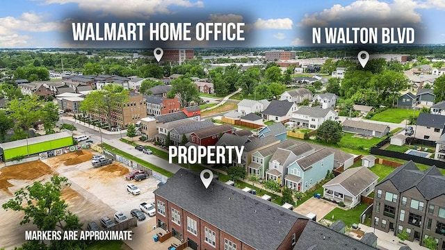 429 SW B St, Bentonville, AR 72712 - aerial view of residential area