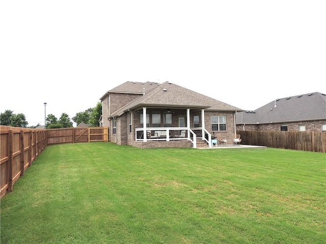 1601 Cavern Springs Way, Cave Springs, AR 72718 - rear view of property with a patio area and brick siding