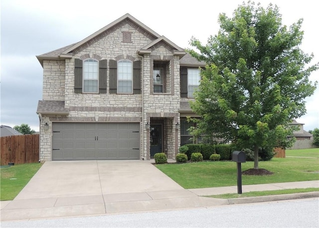 1601 Cavern Springs Way, Cave Springs, AR 72718 - view of front of home with stone siding, an attached garage, and driveway
