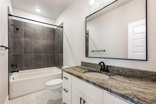 1221 Red Maple St, Centerton, AR 72719 - bathroom with vanity, toilet, shower / bathtub combination, and tile patterned flooring