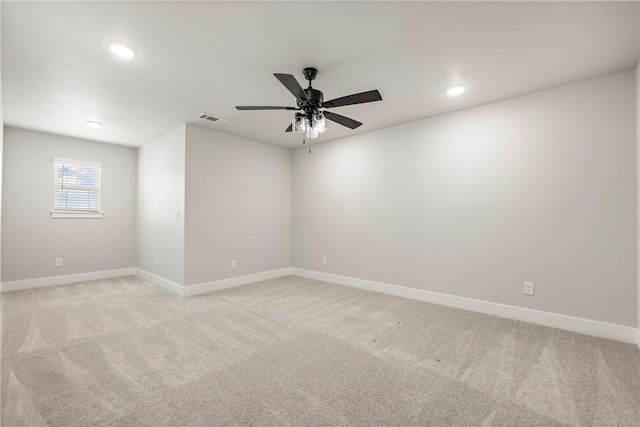 1221 Red Maple St, Centerton, AR 72719 - unfurnished room featuring light colored carpet, baseboards, ceiling fan, and recessed lighting