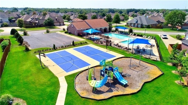8266 Anna Maria Ave, Springdale, AR 72762 - aerial perspective of suburban area with a pool