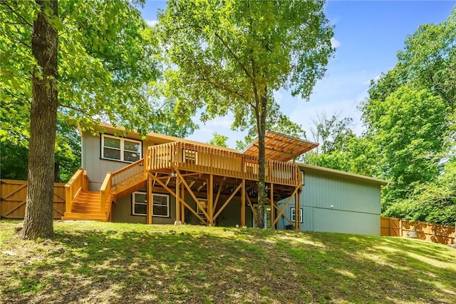 21 Chudleigh Ln, Bella Vista, AR 72714 - rear view of property with stairs and a deck