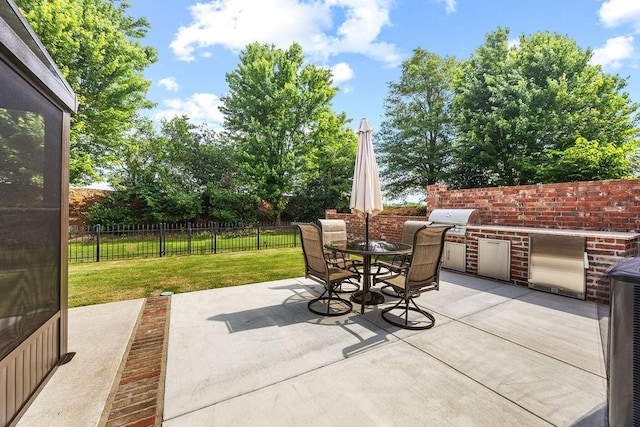 6645 Valley View Rd, Rogers, AR 72758 - view of patio featuring outdoor dining area and central AC