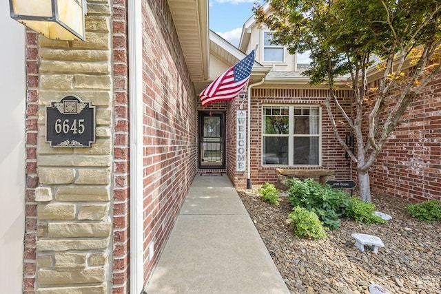 6645 Valley View Rd, Rogers, AR 72758 - doorway to property featuring brick siding