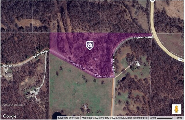 13888 White Oak Ln, Bentonville, AR 72712 - map / location with property parcel outlined