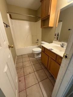 1210 Apache Dr, Bentonville, AR 72712 - full bath with shower / washtub combination, vanity, tile patterned floors, and toilet
