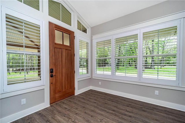 19643 Indigo Dr, Rogers, AR 72756 - entryway featuring baseboards and dark wood-style flooring