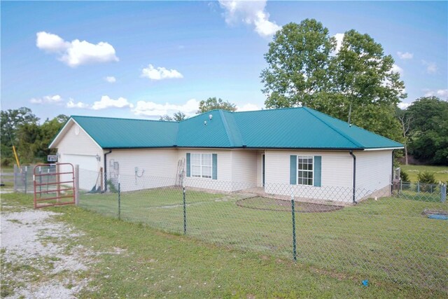 19105 Feather Hill Rd, Elkins, AR 72727 - view of front of house featuring metal roof and an attached garage