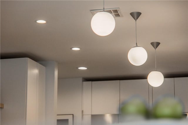 1205 NE 2nd St, Bentonville, AR 72712 - kitchen view of recessed lighting and hanging light fixtures