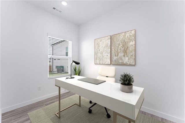 841 States Ave, Bentonville, AR 72713 - office area featuring baseboards and wood finished floors