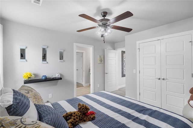 531 Chaparral St, Centerton, AR 72719 - bedroom featuring a closet, a ceiling fan, and baseboards