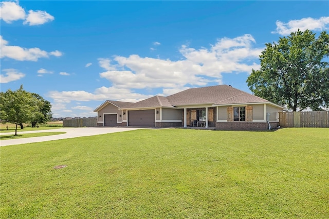 6108 SW Lee Ln, Bentonville, AR 72713 - ranch-style house with an attached garage, concrete driveway, brick siding, and roof with shingles