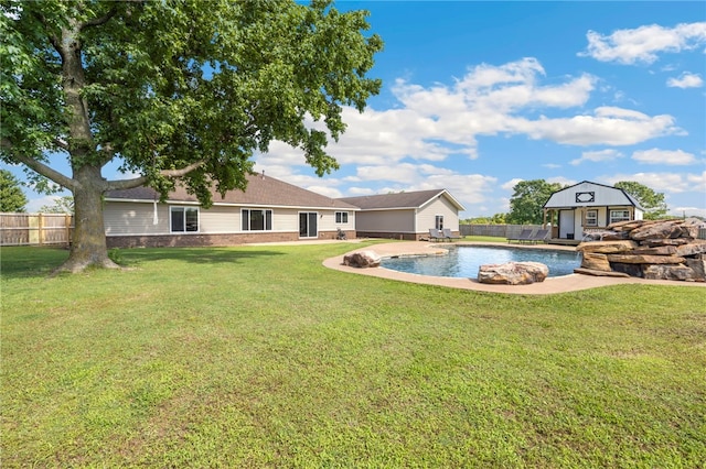 6108 SW Lee Ln, Bentonville, AR 72713 - view of pool featuring an outbuilding