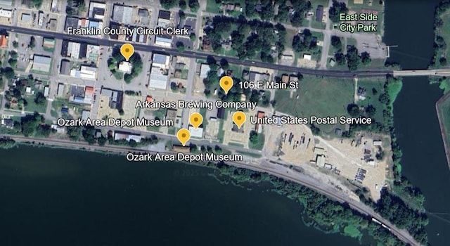 106 E Main St, Ozark, AR 72949 - aerial overview of property's location
