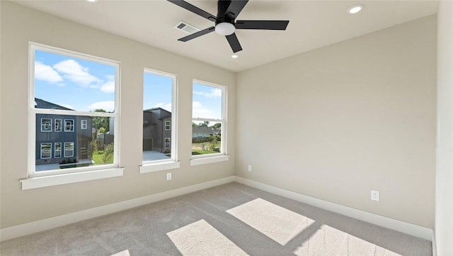 1209 SW Journey Ln, Bentonville, AR 72713 - unfurnished room featuring carpet flooring, recessed lighting, and ceiling fan
