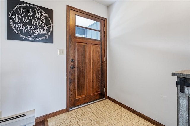 326 Hillcrest Rd, Eureka Springs, AR 72631 - entrance foyer featuring baseboard heating and baseboards