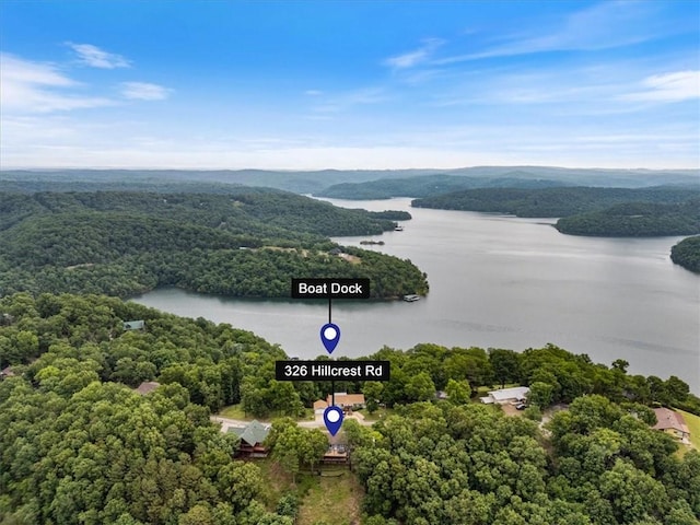 326 Hillcrest Rd, Eureka Springs, AR 72631 - bird's eye view of a large body of water and a forest