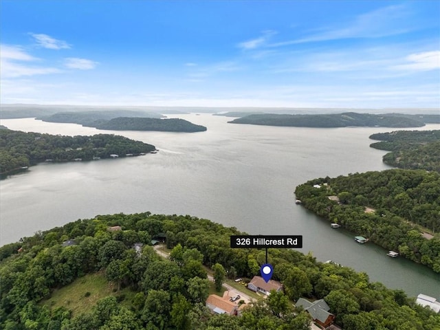 326 Hillcrest Rd, Eureka Springs, AR 72631 - drone / aerial view of a large body of water and a heavily wooded area