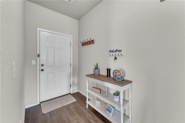 944 Maddy St, Elkins, AR 72727 - entrance foyer featuring dark wood-style flooring and baseboards