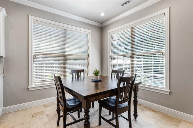 5304 S Promontory Ct, Rogers, AR 72758 - dining room with ornamental molding and recessed lighting