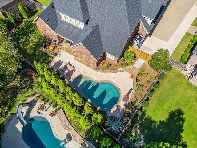 5304 S Promontory Ct, Rogers, AR 72758 - view from above of property featuring a pool area