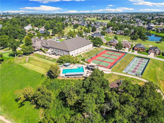 5304 S Promontory Ct, Rogers, AR 72758 - aerial perspective of suburban area with a nearby body of water and a golf course