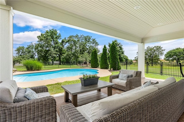 5500 SW Gunstock Rd, Bentonville, AR 72713 - view of patio with an outdoor hangout area